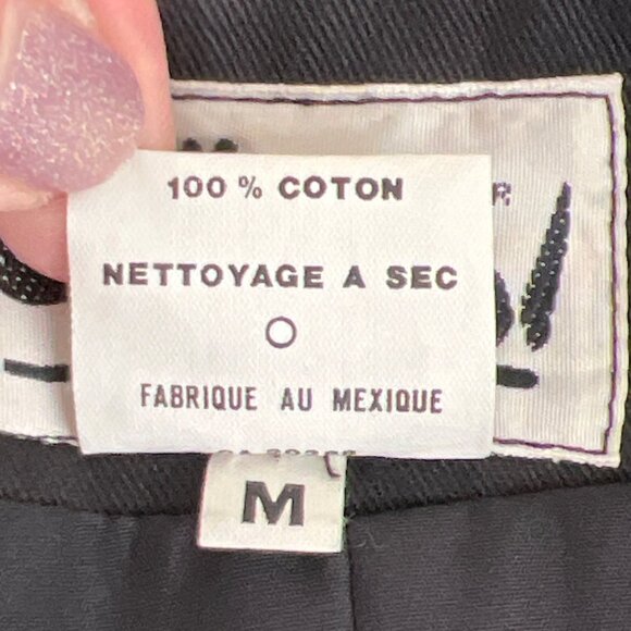 VINTAGE GIRASOL Handmade Mexican Folk Art Jacket Black Sz M EUC - Picture 6 of 6